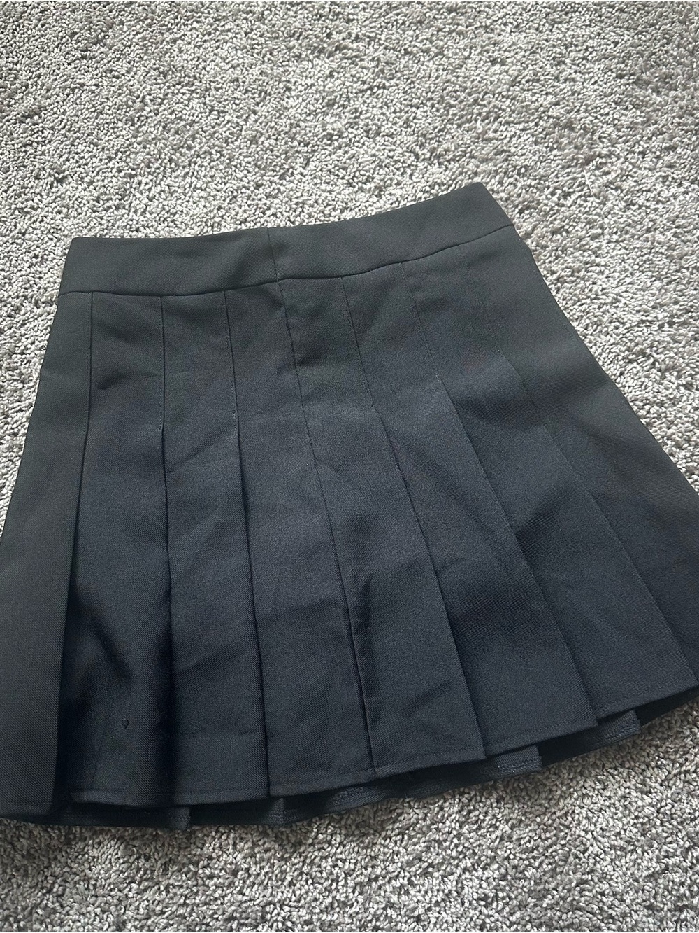 Black Pleated Women's Skirt